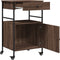 vidaXL - Keukentrolley - 56x43x89,5 - cm - bewerkt - hout - bruin - eikenkleurig