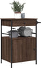 vidaXL - Keukentrolley - 56x43x89,5 - cm - bewerkt - hout - bruin - eikenkleurig