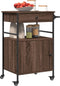 vidaXL - Keukentrolley - 56x43x89,5 - cm - bewerkt - hout - bruin - eikenkleurig