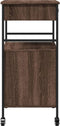 vidaXL - Keukentrolley - 56x43x89,5 - cm - bewerkt - hout - bruin - eikenkleurig