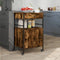 vidaXL - Keukentrolley - 56x43x89,5 - cm - bewerkt - hout - gerookt - eikenkleurig