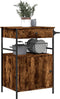 vidaXL - Keukentrolley - 56x43x89,5 - cm - bewerkt - hout - gerookt - eikenkleurig
