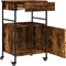 vidaXL - Keukentrolley - 56x43x89,5 - cm - bewerkt - hout - gerookt - eikenkleurig