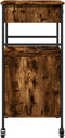 vidaXL - Keukentrolley - 56x43x89,5 - cm - bewerkt - hout - gerookt - eikenkleurig