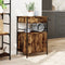 vidaXL - Keukentrolley - 56x43x89,5 - cm - bewerkt - hout - gerookt - eikenkleurig