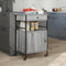 vidaXL - Keukentrolley - 56x43x89,5 - cm - bewerkt - hout - grijs - sonoma - eiken