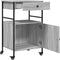vidaXL - Keukentrolley - 56x43x89,5 - cm - bewerkt - hout - grijs - sonoma - eiken