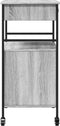 vidaXL - Keukentrolley - 56x43x89,5 - cm - bewerkt - hout - grijs - sonoma - eiken