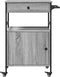 vidaXL - Keukentrolley - 56x43x89,5 - cm - bewerkt - hout - grijs - sonoma - eiken