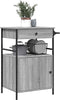 vidaXL - Keukentrolley - 56x43x89,5 - cm - bewerkt - hout - grijs - sonoma - eiken