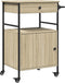 vidaXL - Keukentrolley - 56x43x89,5 - cm - bewerkt - hout - sonoma - eikenkleurig