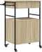 vidaXL - Keukentrolley - 56x43x89,5 - cm - bewerkt - hout - sonoma - eikenkleurig