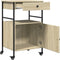 vidaXL - Keukentrolley - 56x43x89,5 - cm - bewerkt - hout - sonoma - eikenkleurig
