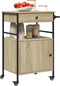vidaXL - Keukentrolley - 56x43x89,5 - cm - bewerkt - hout - sonoma - eikenkleurig