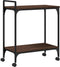 vidaXL - Keukentrolley - 60,5x31x72,5 - cm - bewerkt - hout - bruin - eikenkleurig