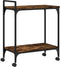vidaXL - Keukentrolley - 60,5x31x72,5 - cm - bewerkt - hout - gerookt - eikenkleurig