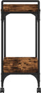 vidaXL - Keukentrolley - 60,5x31x72,5 - cm - bewerkt - hout - gerookt - eikenkleurig