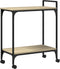 vidaXL - Keukentrolley - 60,5x31x72,5 - cm - bewerkt - hout - sonoma - eikenkleurig