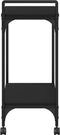vidaXL - Keukentrolley - 60,5x31x72,5 - cm - bewerkt - hout - zwart