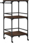 vidaXL - Keukentrolley - 60,5x50x105 - cm - bewerkt - hout - bruin - eiken
