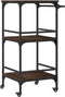 vidaXL - Keukentrolley - 60,5x50x105 - cm - bewerkt - hout - bruin - eiken