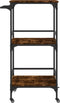 vidaXL - Keukentrolley - 60,5x50x105 - cm - bewerkt - hout - gerookt - eikenkleurig