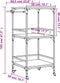vidaXL - Keukentrolley - 60,5x50x105 - cm - bewerkt - hout - grijs - sonoma - eiken