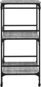 vidaXL - Keukentrolley - 60,5x50x105 - cm - bewerkt - hout - grijs - sonoma - eiken