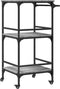 vidaXL - Keukentrolley - 60,5x50x105 - cm - bewerkt - hout - grijs - sonoma - eiken