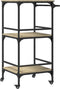 vidaXL - Keukentrolley - 60,5x50x105 - cm - bewerkt - hout - sonoma - eikenkleurig