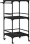 vidaXL - Keukentrolley - 60,5x50x105 - cm - bewerkt - hout - zwart