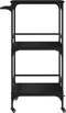 vidaXL - Keukentrolley - 60,5x50x105 - cm - bewerkt - hout - zwart