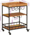 vidaXL - Keukentrolley - 60x40x80 - cm - massief - acaciahout - en - ijzer