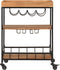 vidaXL - Keukentrolley - 60x40x80 - cm - massief - acaciahout - en - ijzer