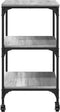 vidaXL - Keukentrolley - 60x41x76 - bewerkt - hout - grijs - sonoma - eikenkleurig