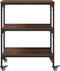 vidaXL - Keukentrolley - 60x41x76 - cm - bewerkt - hout - bruin - eikenkleurig
