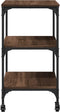 vidaXL - Keukentrolley - 60x41x76 - cm - bewerkt - hout - bruin - eikenkleurig