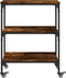 vidaXL - Keukentrolley - 60x41x76 - cm - bewerkt - hout - gerookt - eikenkleurig