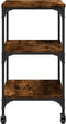 vidaXL - Keukentrolley - 60x41x76 - cm - bewerkt - hout - gerookt - eikenkleurig