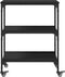 vidaXL - Keukentrolley - 60x41x76 - cm - bewerkt - hout - zwart