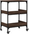 vidaXL - Keukentrolley - 60x41x80,5 - cm - bewerkt - hout - bruin - eikenkleurig
