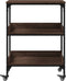 vidaXL - Keukentrolley - 60x41x80,5 - cm - bewerkt - hout - bruin - eikenkleurig