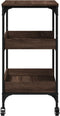 vidaXL - Keukentrolley - 60x41x80,5 - cm - bewerkt - hout - bruin - eikenkleurig