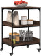 vidaXL - Keukentrolley - 60x41x80,5 - cm - bewerkt - hout - bruin - eikenkleurig