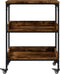 vidaXL - Keukentrolley - 60x41x80,5 - cm - bewerkt - hout - gerookt - eikenkleurig
