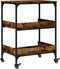 vidaXL - Keukentrolley - 60x41x80,5 - cm - bewerkt - hout - gerookt - eikenkleurig