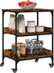 vidaXL - Keukentrolley - 60x41x80,5 - cm - bewerkt - hout - gerookt - eikenkleurig