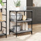 vidaXL - Keukentrolley - 60x41x80,5 - cm - bewerkt - hout - grijs - sonoma - eiken