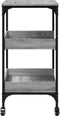 vidaXL - Keukentrolley - 60x41x80,5 - cm - bewerkt - hout - grijs - sonoma - eiken