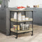 vidaXL - Keukentrolley - 60x41x80,5 - cm - bewerkt - hout - sonoma - eikenkleurig